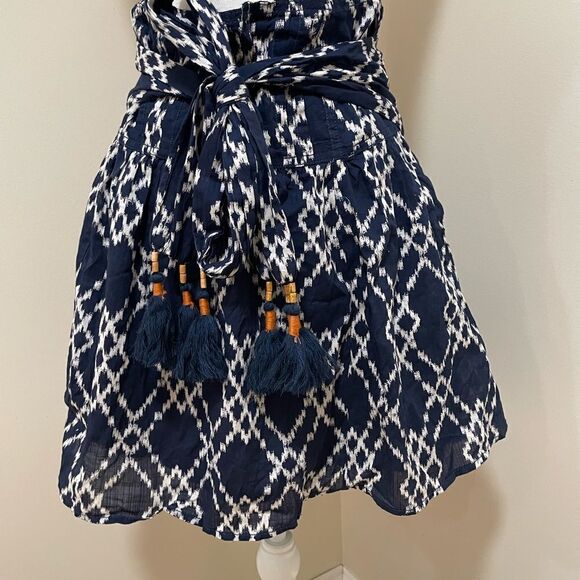 NWT Anthropologie Rimbaud Tie Waist Mini NWT
Skirt in Blue Motif Size M - Picture 6 of 11